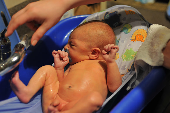 First bath